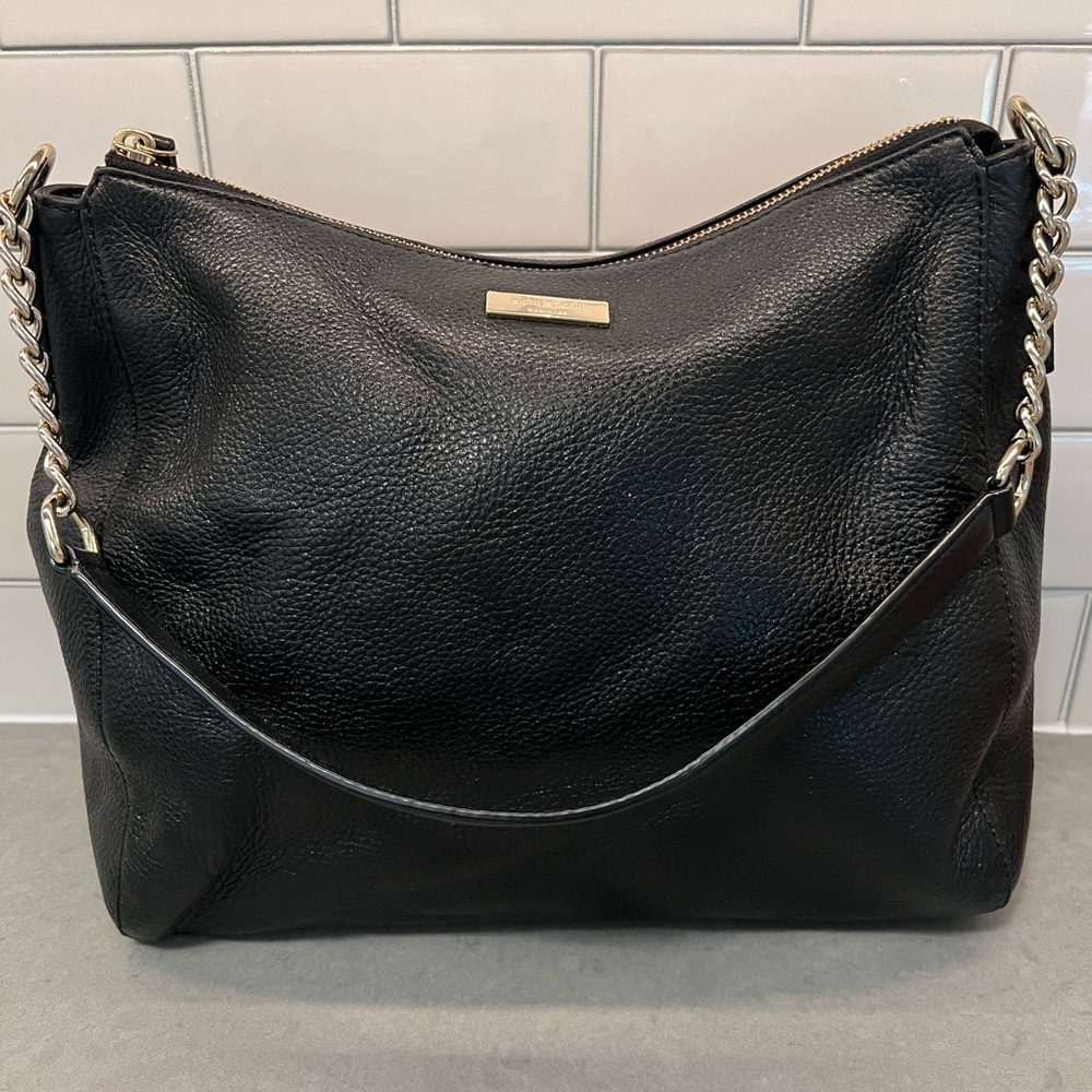 kate spade black leather handbag. Excellent condition